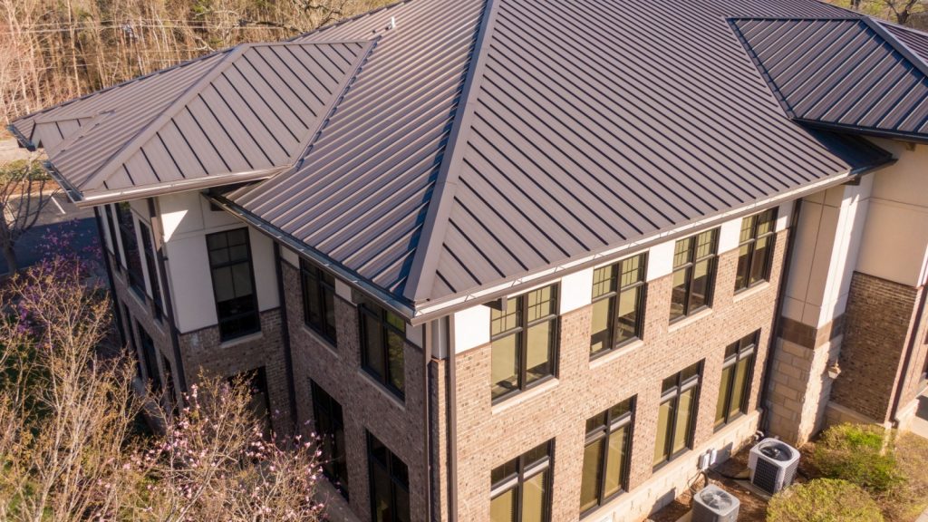 Commercial low slope roofing for apartment complex in North Atlanta.