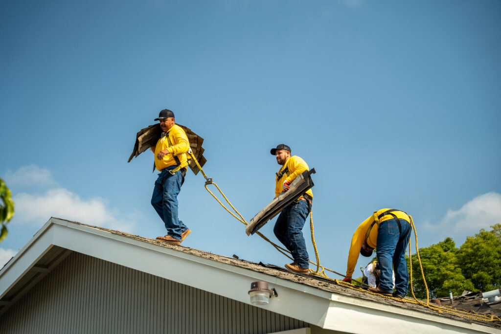 Bumble Roofing performing a roof tune-up in North Texas.